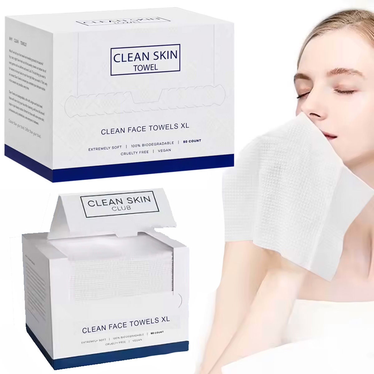 50Pcs/Box Handuk Wajah Sekali  - Xl Skincare ulasan dan harga